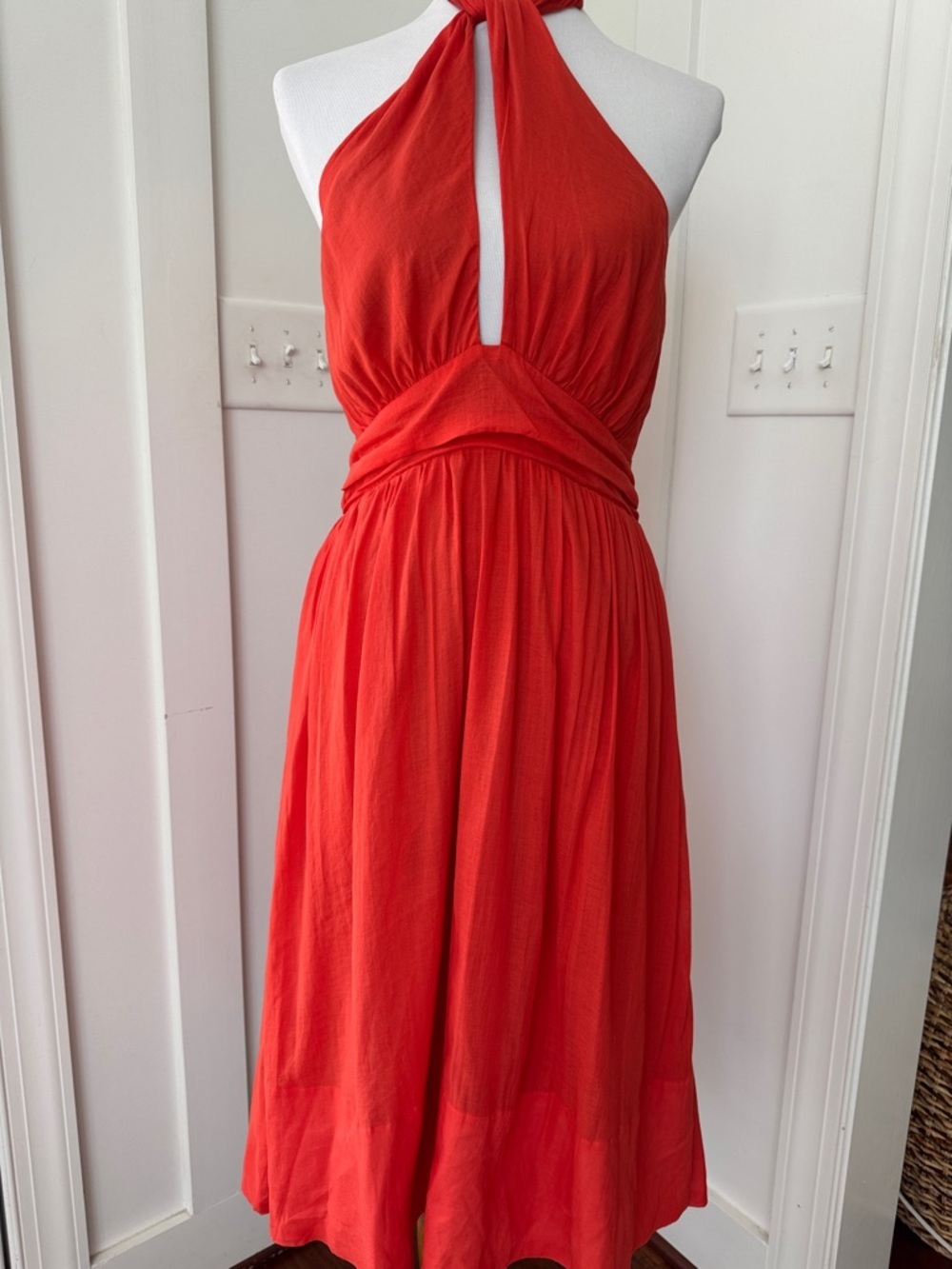NWT Anthropologie ASTR the Label Orange Kalia Halter Keyhole Dress M - Picture 15 of 16